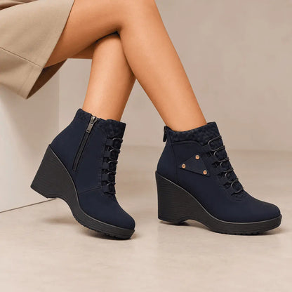 Botin casual con plataforma en cuña