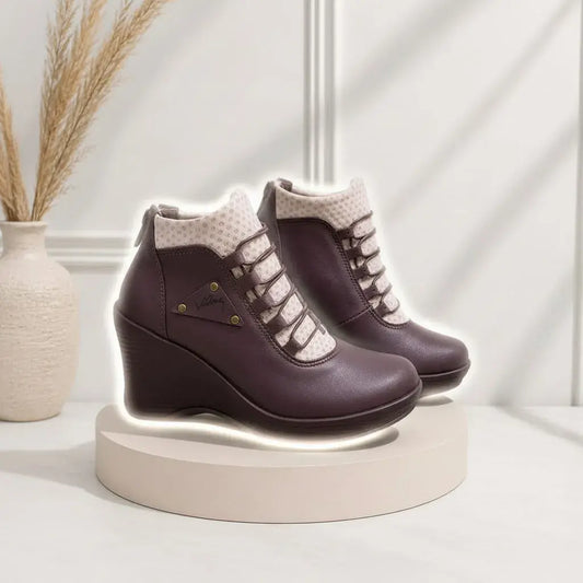 Botin casual con plataforma en cuña