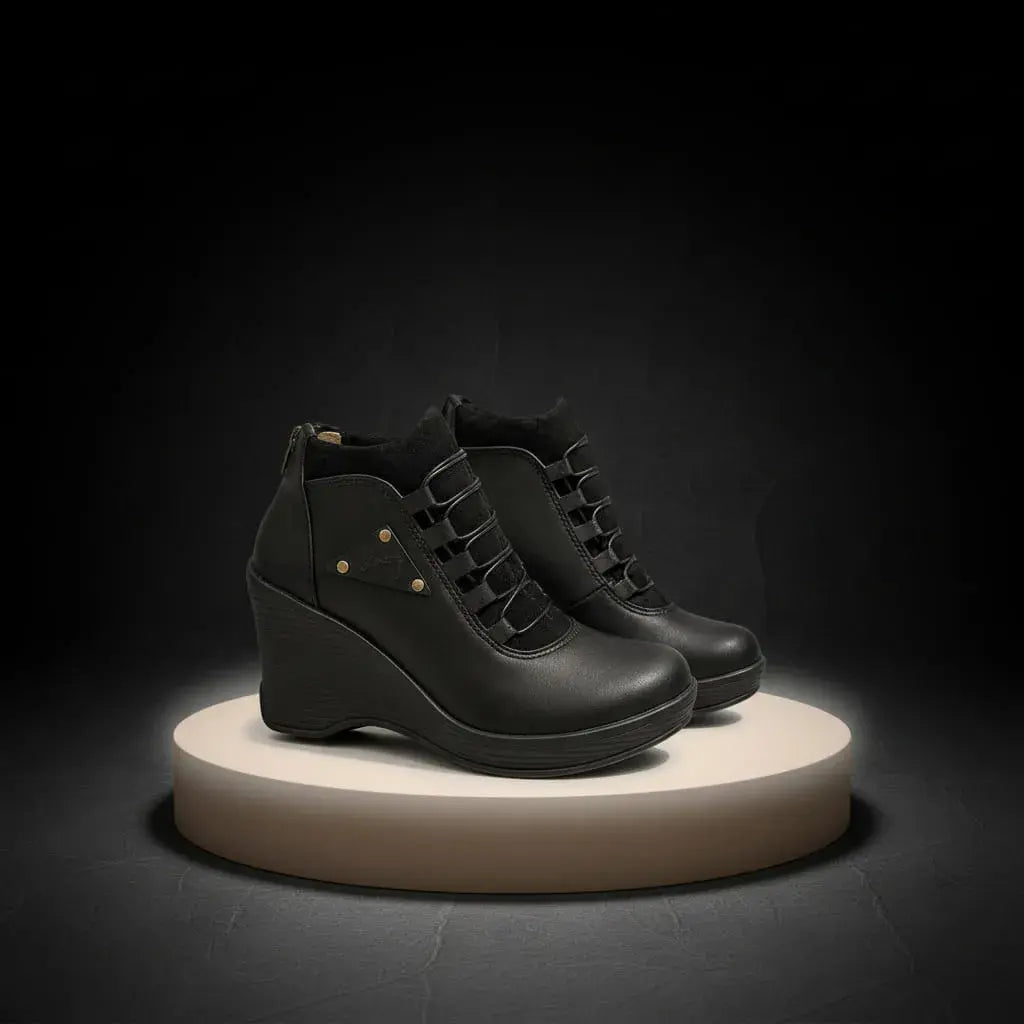 Botin casual con plataforma en cuña