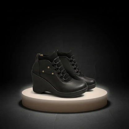 Botin casual con plataforma en cuña