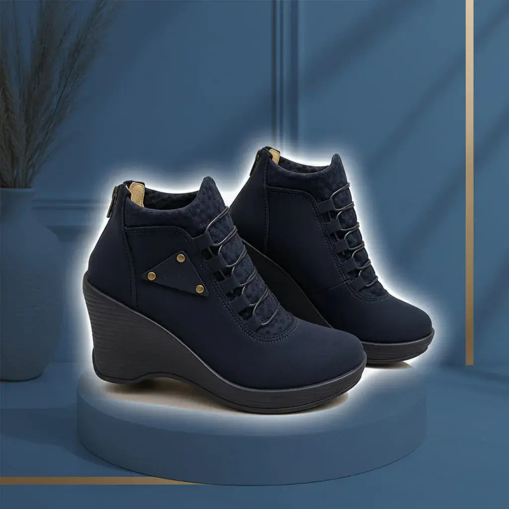 Botin casual con plataforma en cuña