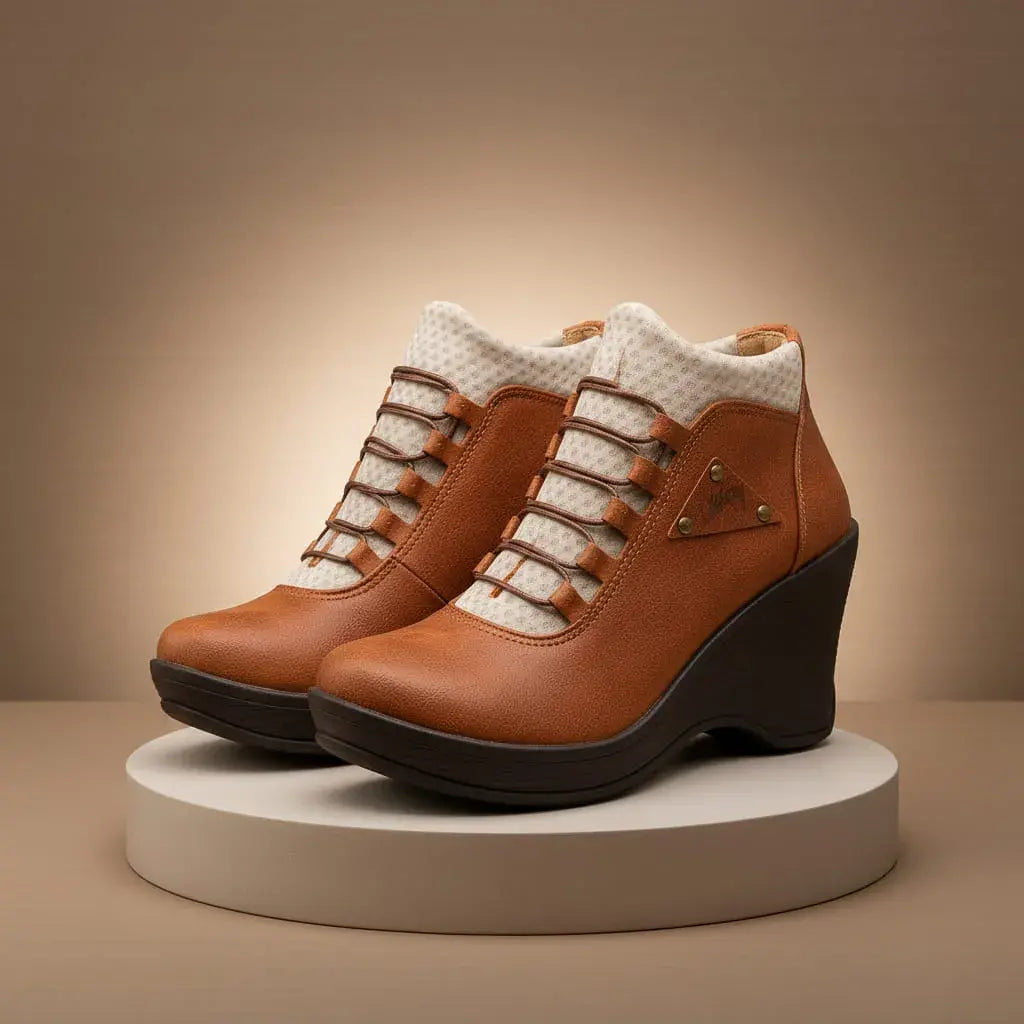 Botin casual con plataforma en cuña